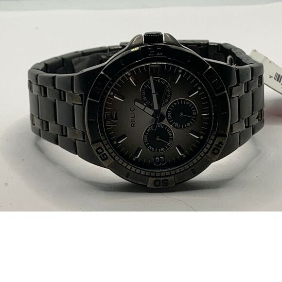 Relic ZR15546 Men Gray Stainless Steel Analog Gray Dial Quartz Wrist Watch JD179 - Picture 6 of 11